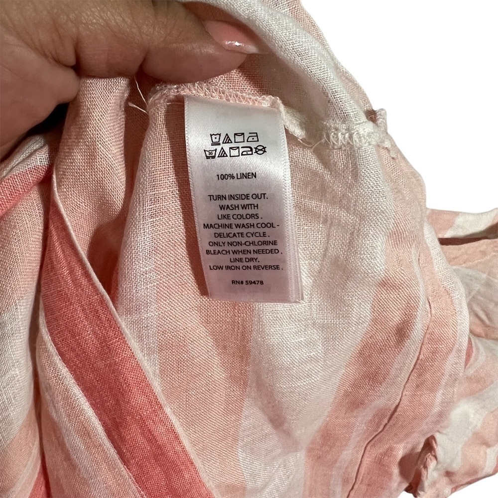 Artisan NY Linen striped blouse medium - Picture 5 of 7